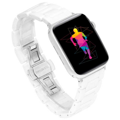 Ремешок для Apple watch 38/40/41mm Ceramic type 3 White